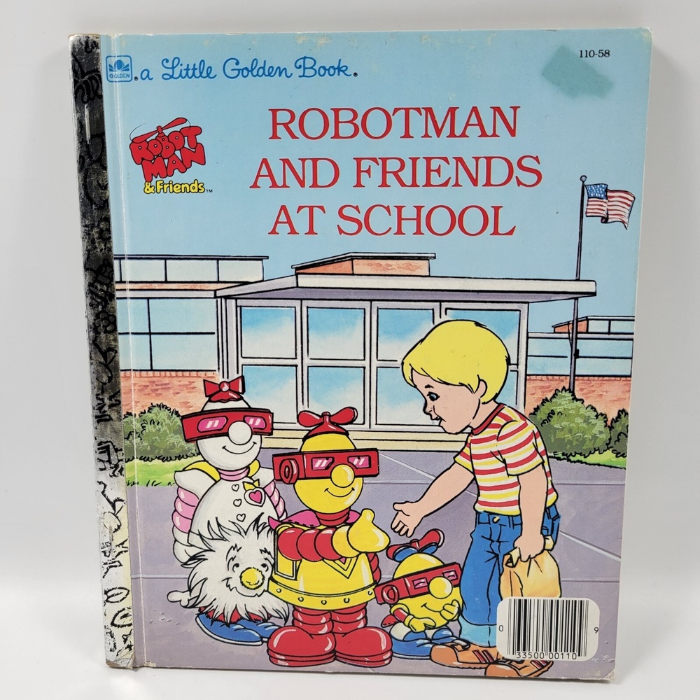 VTG Robotman & Friends‎ at School Golden Book United Feature Syndicate 1985